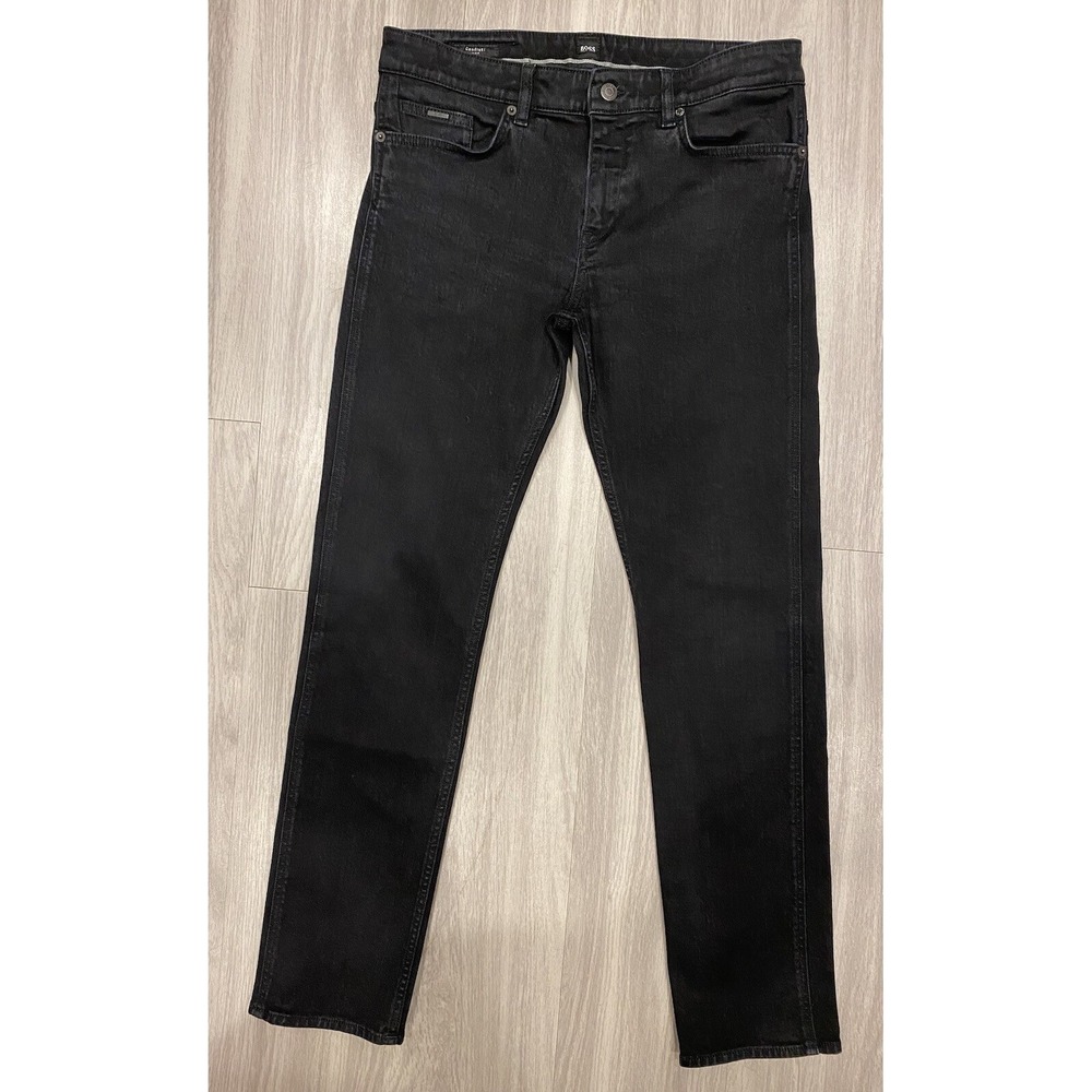 Hugo Boss Italian Candiani Extra Stretch Slim Jeans‎ Soft Touch Black Wash 32x32